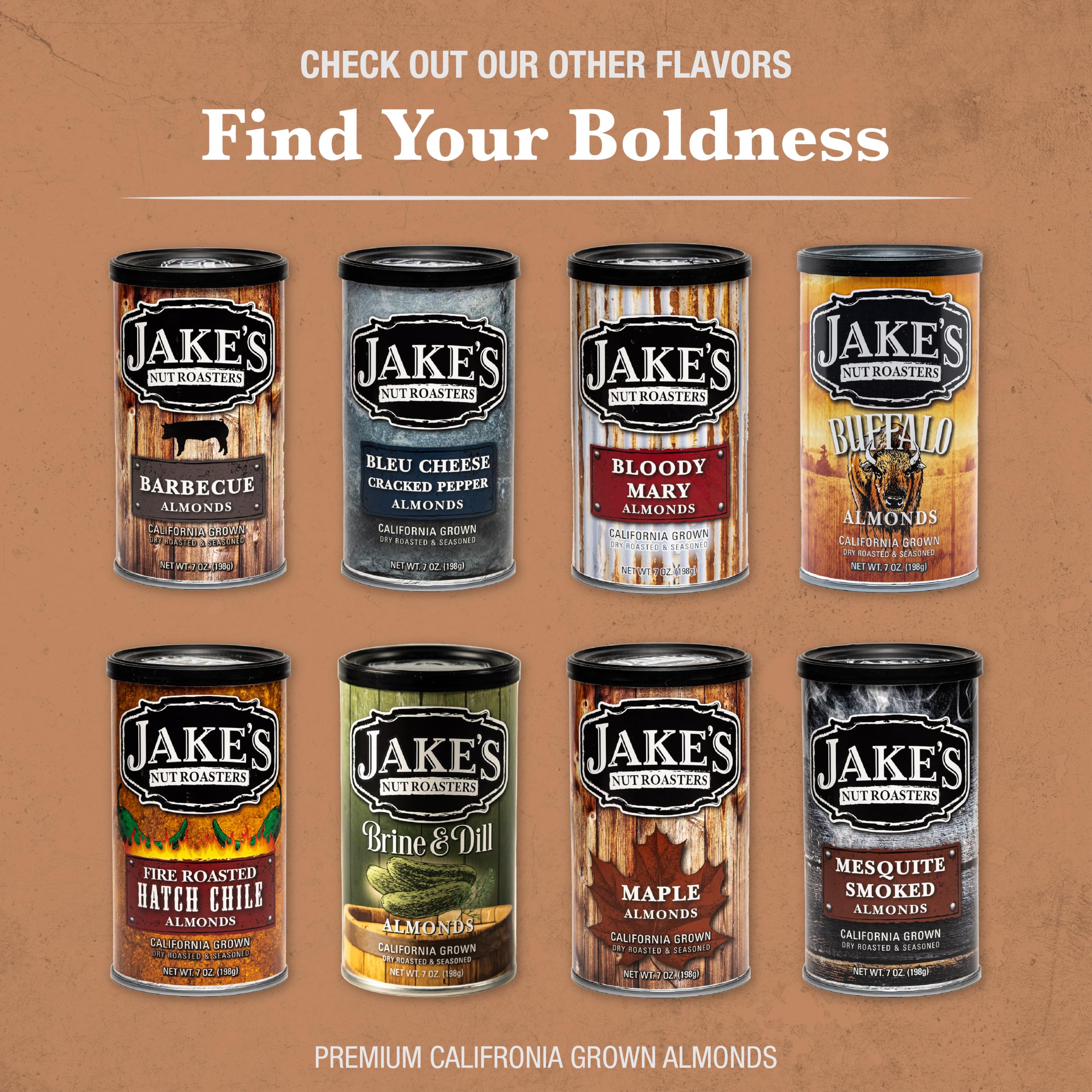 two Jake's Nut Roasters cans stacked to show the 2-pack for sharing or gifting