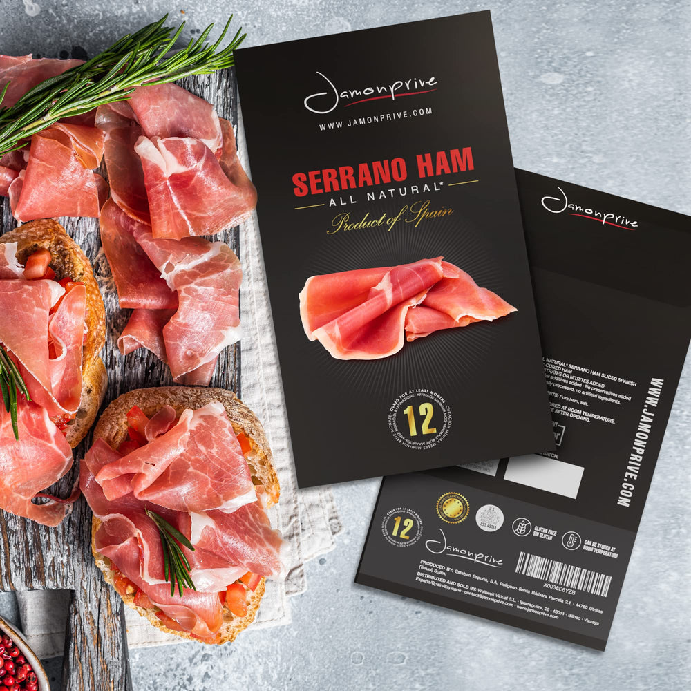 jamonprive ingredients label showing only pork and salt reassuring purity