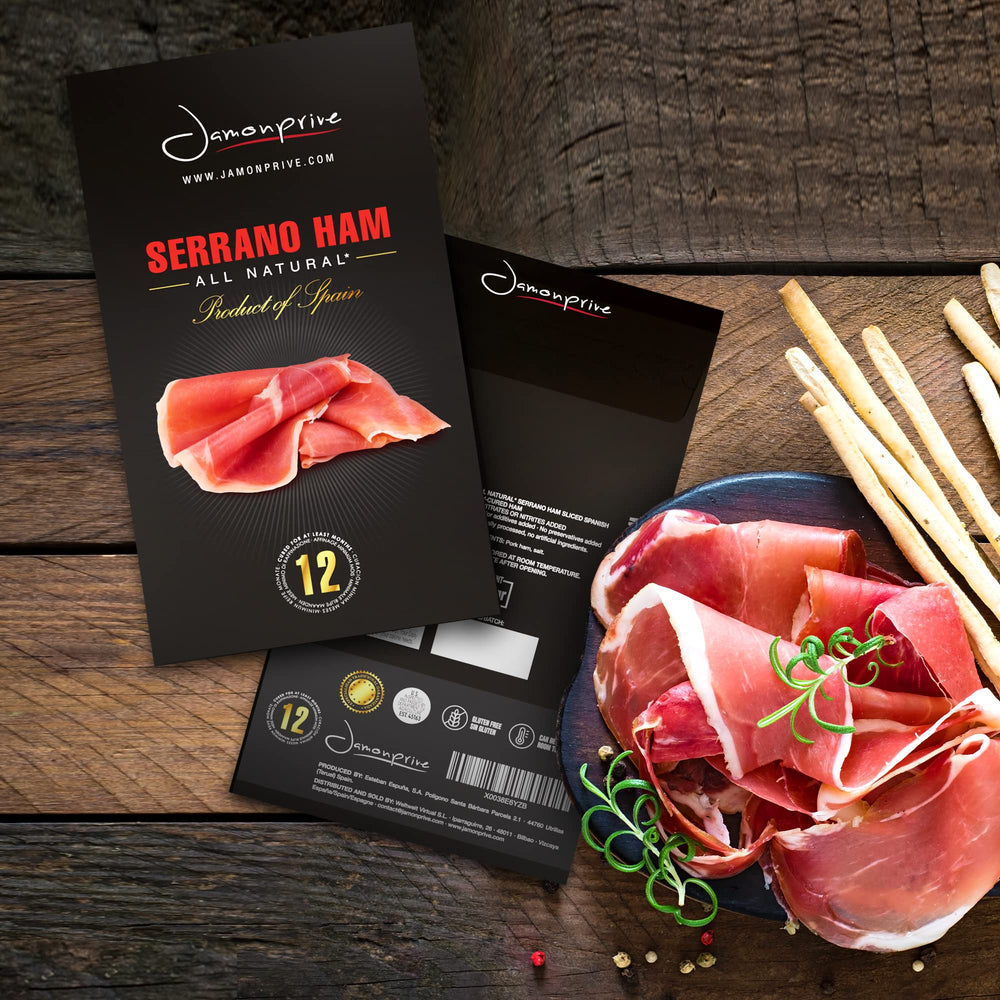 jamonprive plated on charcuterie board enhancing appetizer presentation