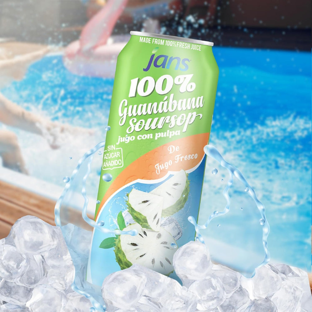 Jans soursop juice blended into a smoothie adding tropical flavor and creaminess