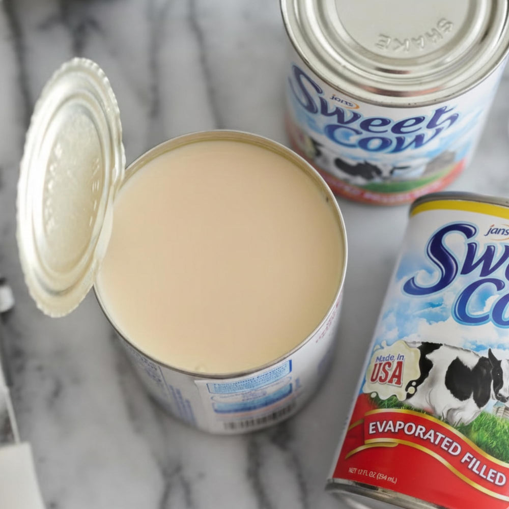 Jans open-top can label visible for quick ingredient identification