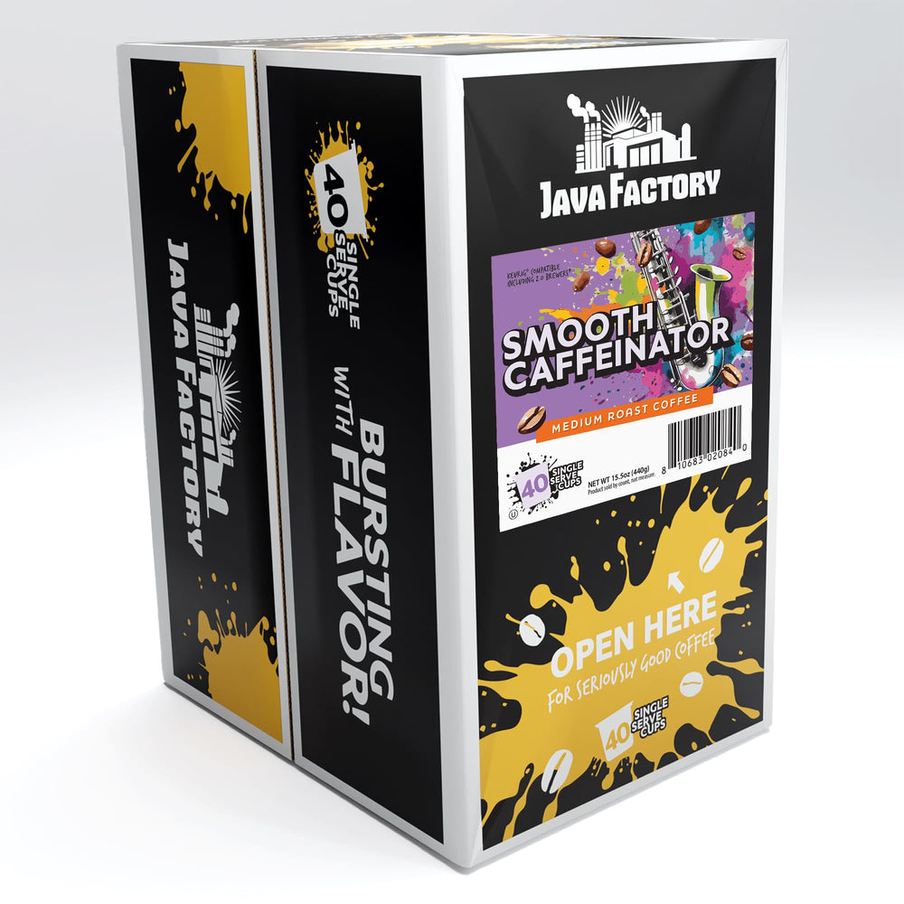 Java Factory close-up of pod top showing sealed freshness and quick brewing benefit