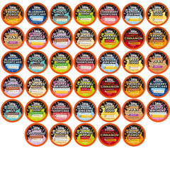 Java Factory front packaging showing 40-count variety sampler and convenience