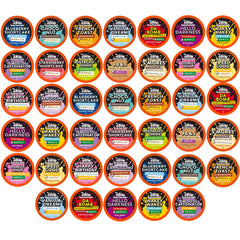Java Factory front packaging showing 40-count variety pack and convenience