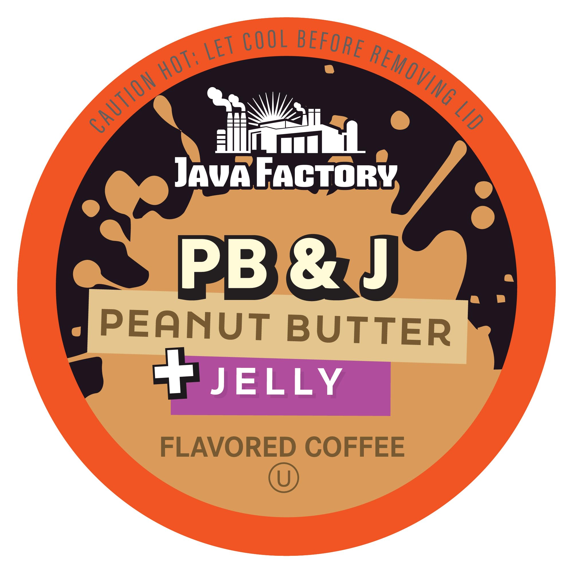 Java Factory front packaging showing 40-count and flavor, playful shelf appeal