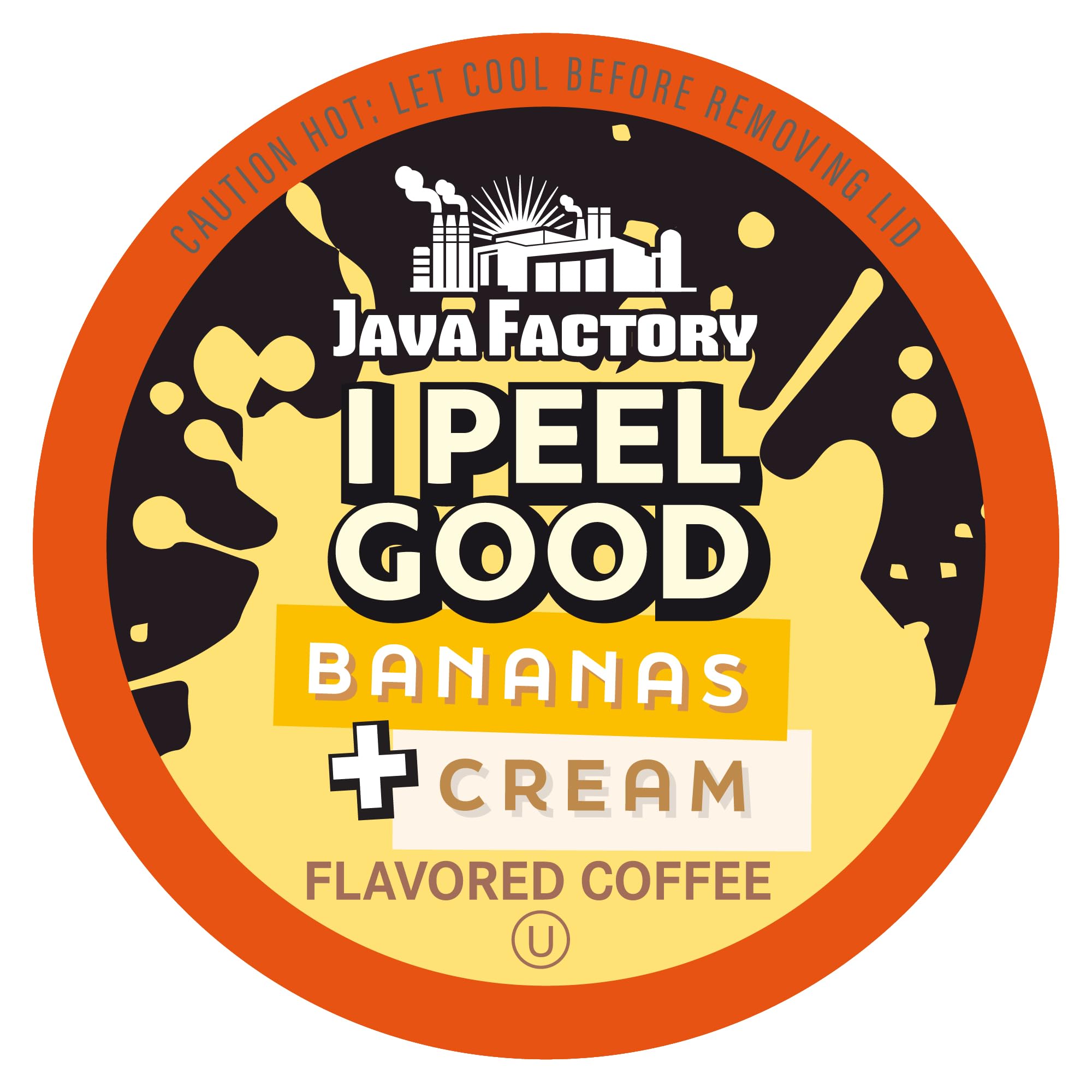 Java Factory front packaging showing 40-count box and banana cream flavor benefit variety