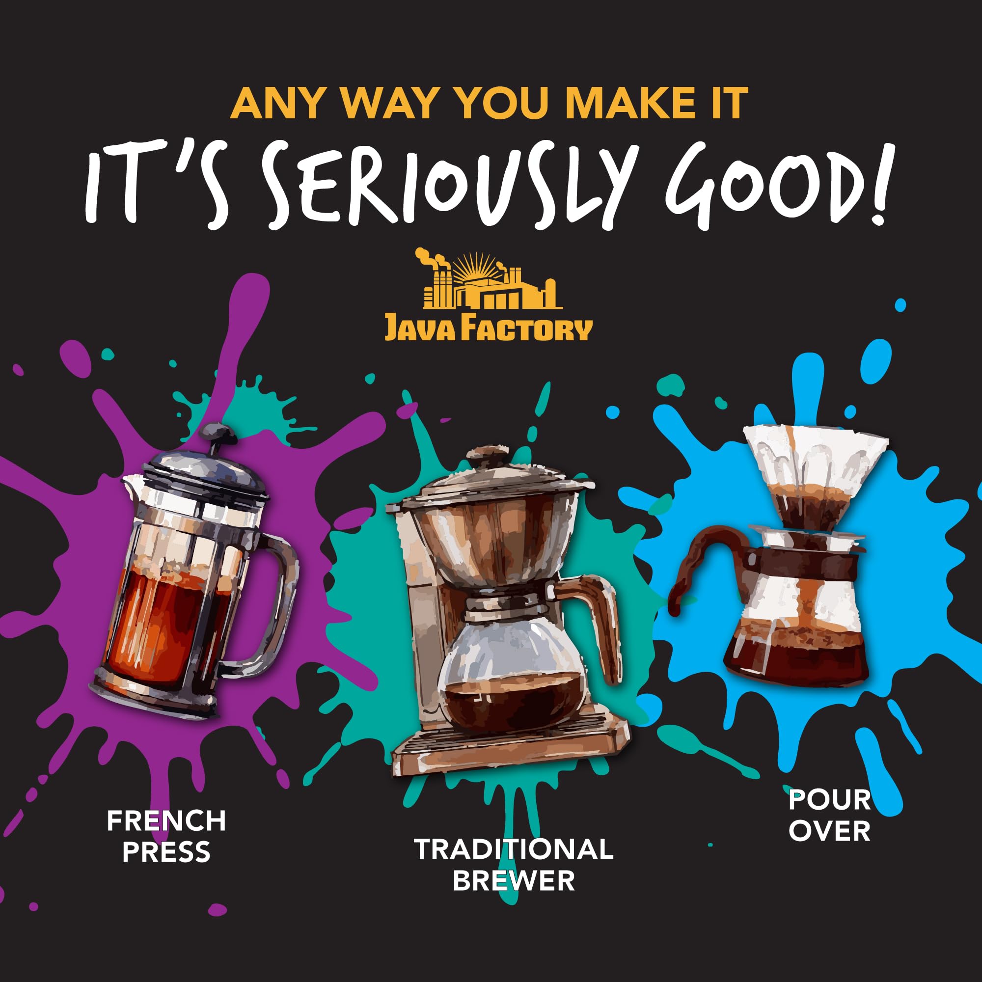 Java Factory measuring scoop on scale showing precise dosing advantage