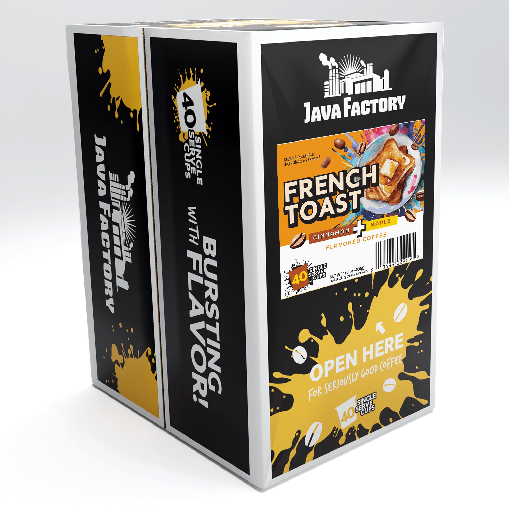 Java Factory close-up of pod texture highlighting freshness and easy brewing