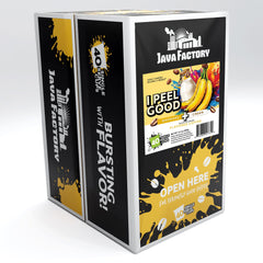 Java Factory close-up of single pod showing sealed top and easy brewing benefit