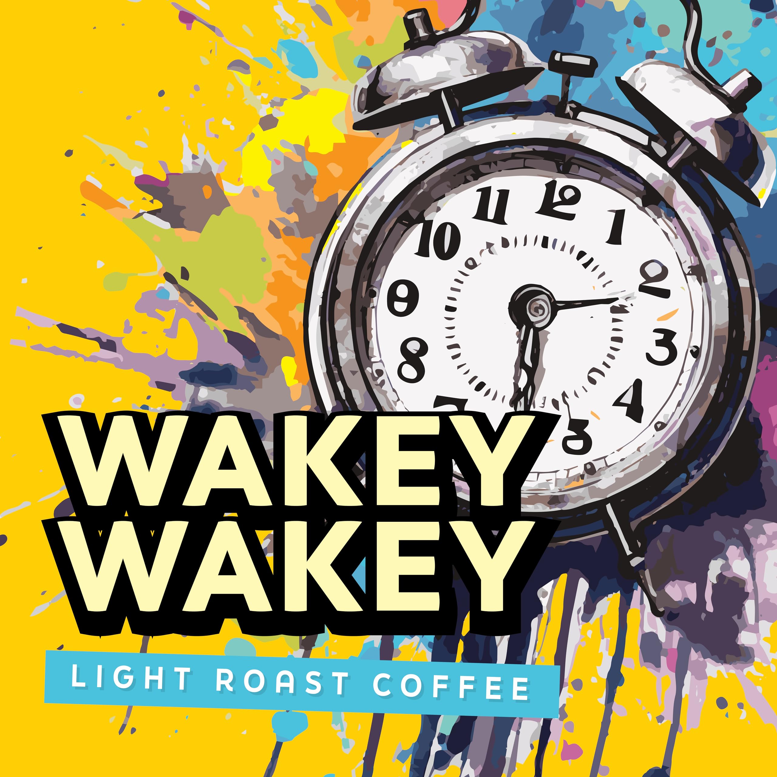 Java Factory pod label detail highlighting Wakey Wakey light roast branding