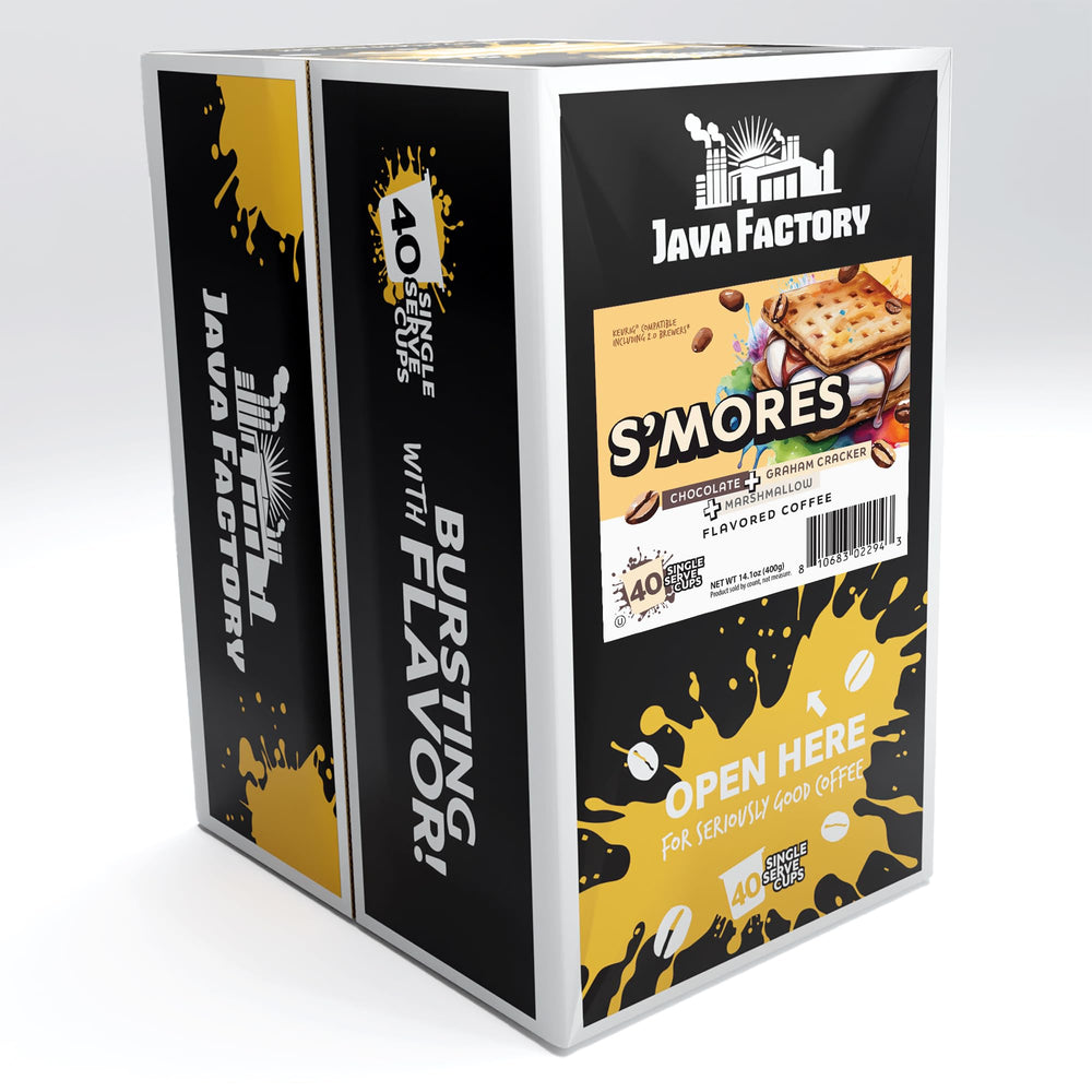 Java Factory single K-Cup pod close-up highlighting compatibility and convenient use