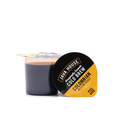 Java House close-up of recyclable PET pod seal highlighting easy peel and freshness preservation benefits