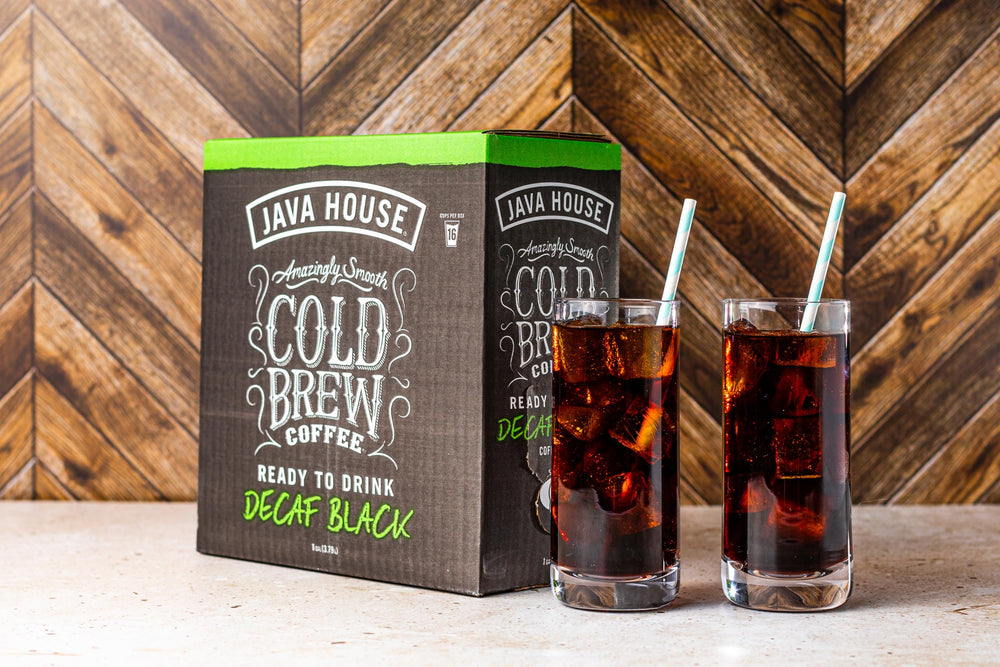 Java House box stored on fridge shelf demonstrating space-saving storage