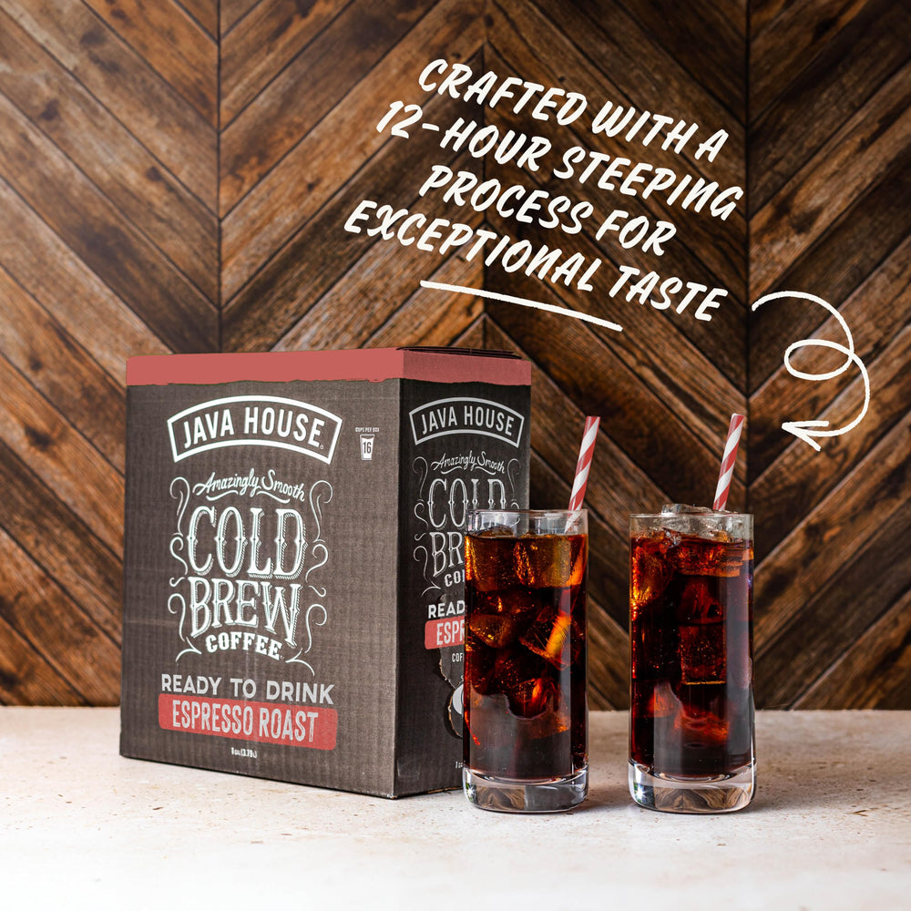 Java House label and ingredients close-up confirming 100% Arabica purity