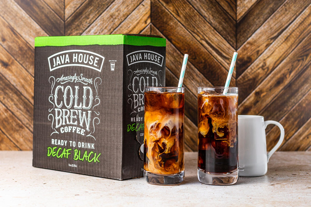 Java House pouring stream into glass illustrating mess-free dispensing