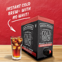Java House iced coffee foam texture showcasing smooth low-acid finish