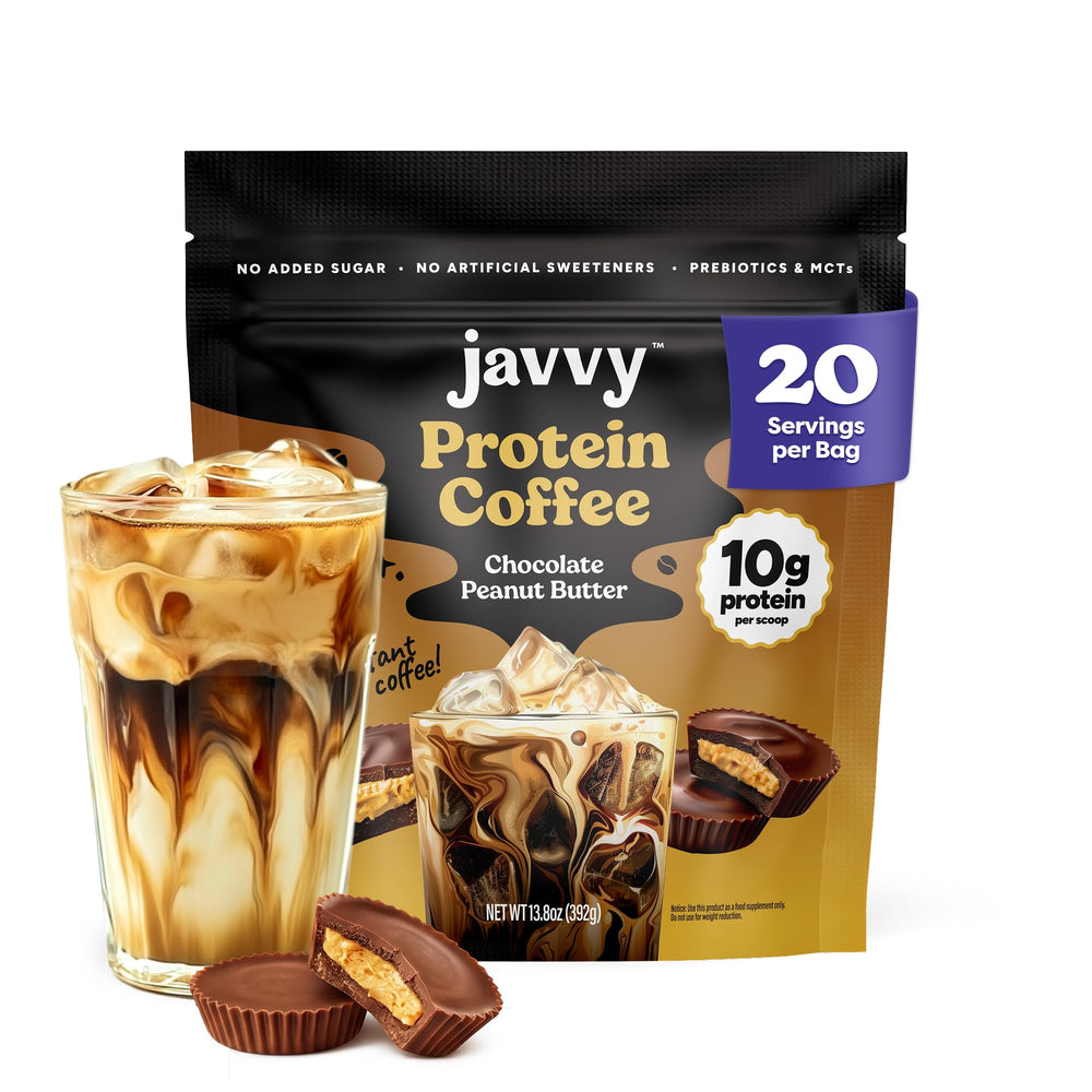 Javvy front packaging showing flavor and servings for quick identification