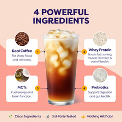 Javvy cookie butter mixing in glass demonstrating easy stir and no clumps