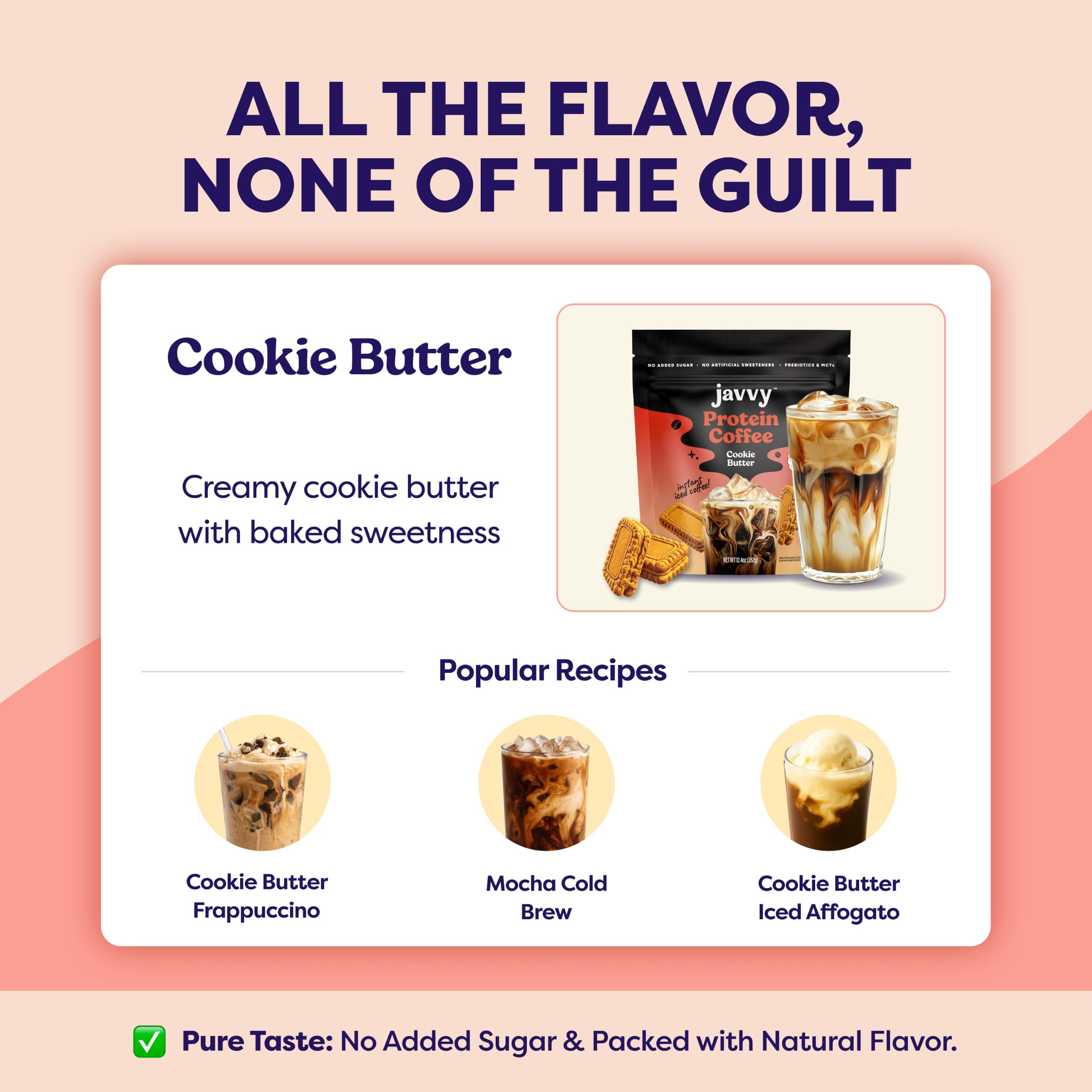 Javvy cookie butter beside standard jar to show container size and portability