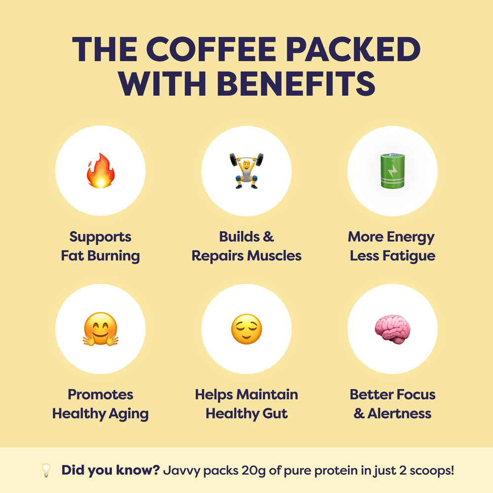 Javvy mixed iced protein coffee in glass illustrating creamy, refreshing drink