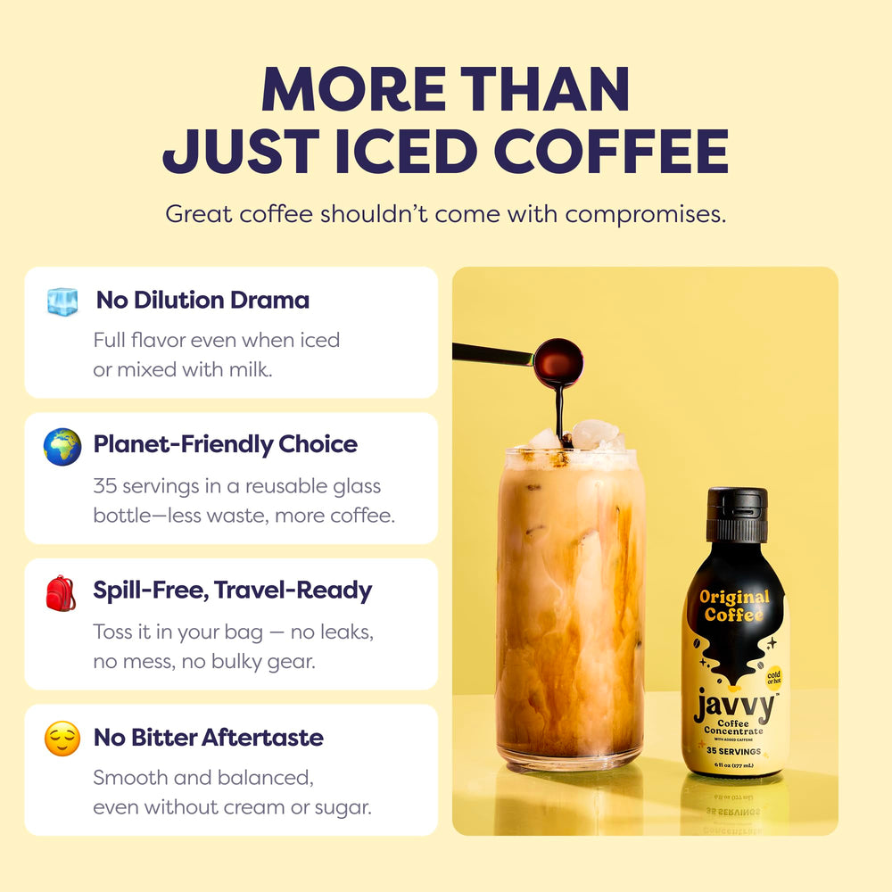 Javvy on an office kitchen counter showing convenient workplace beverage benefit