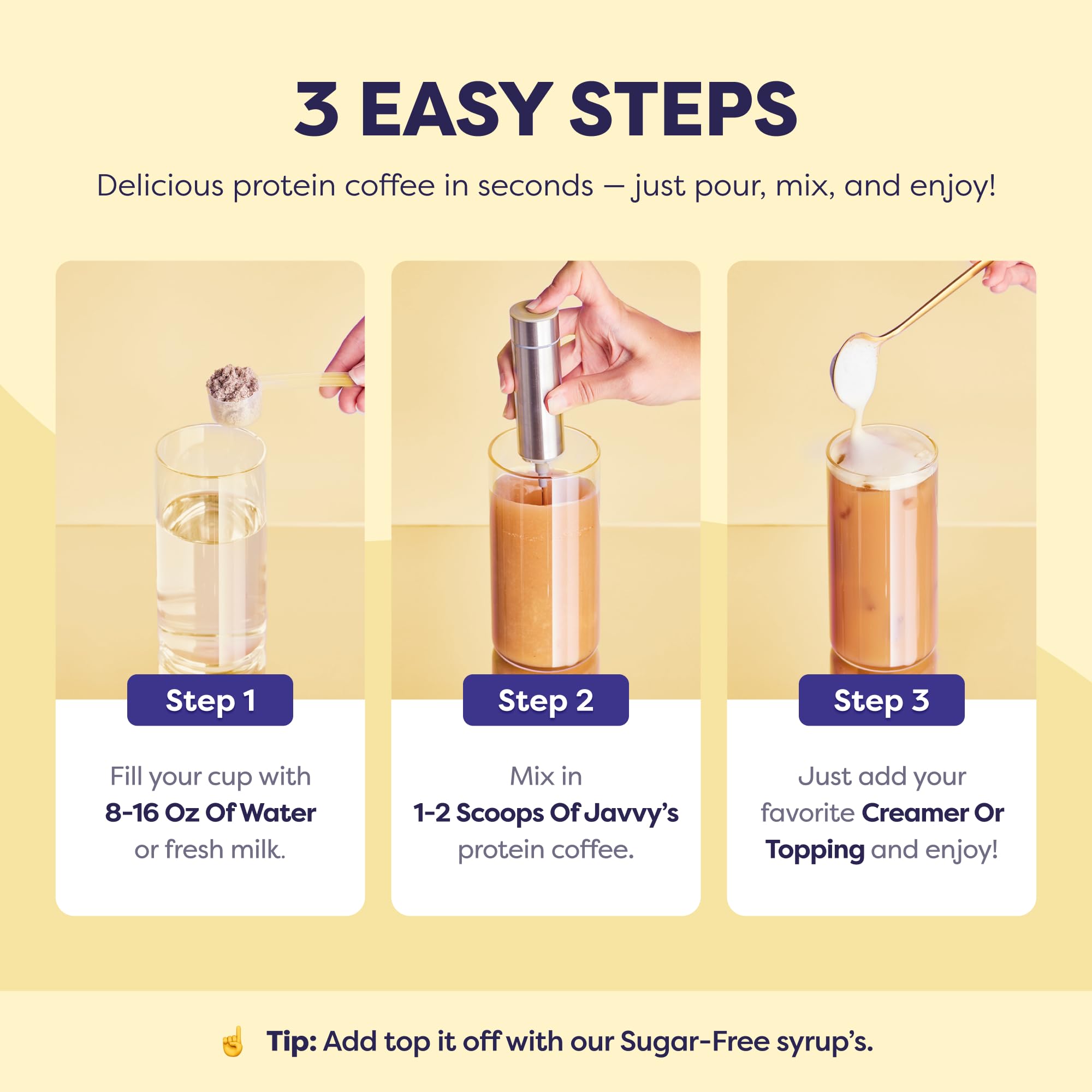 Javvy in a travel shaker illustrating portability and quick morning prep
