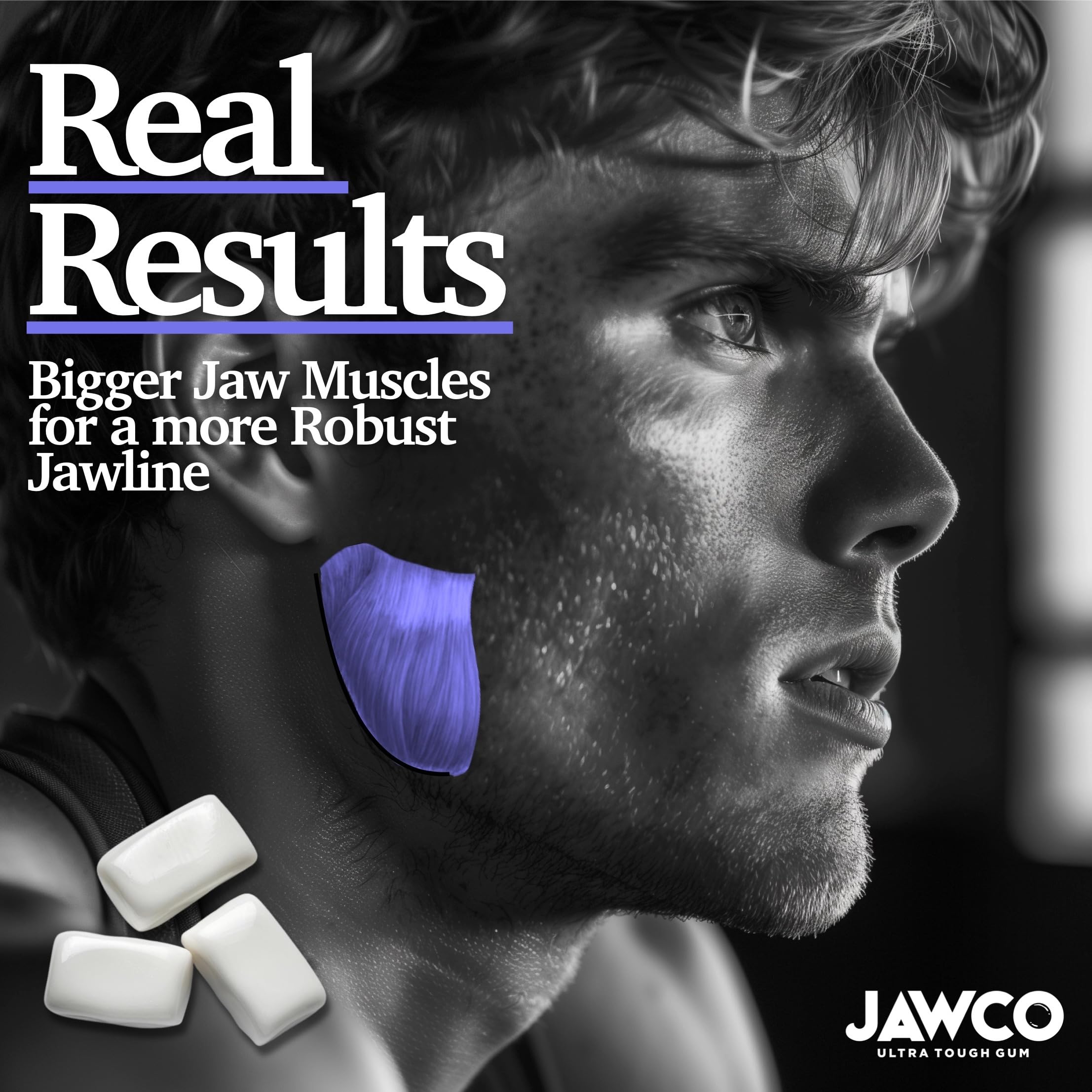 JAWCO brand logo on box emphasizing premium facial-training product benefit