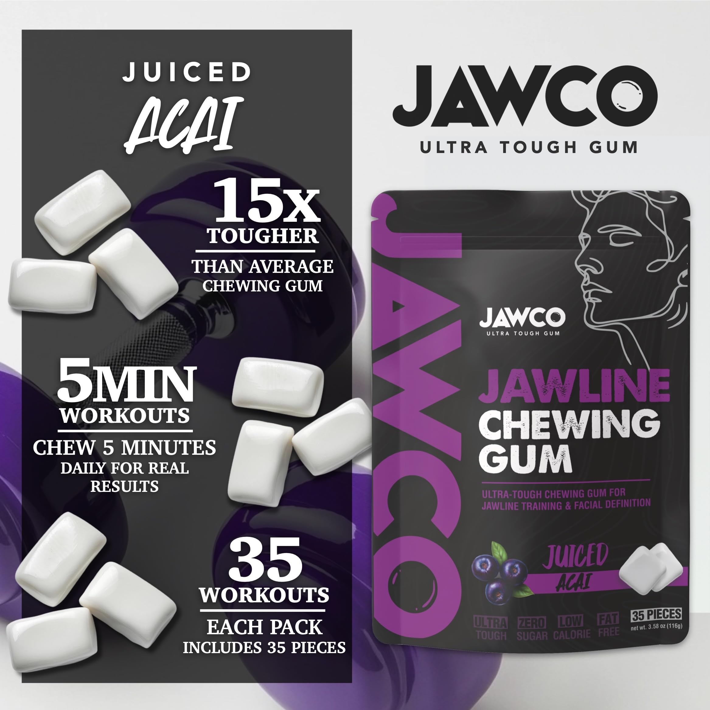 JAWCO being chewed side profile demonstrating targeted jaw engagement