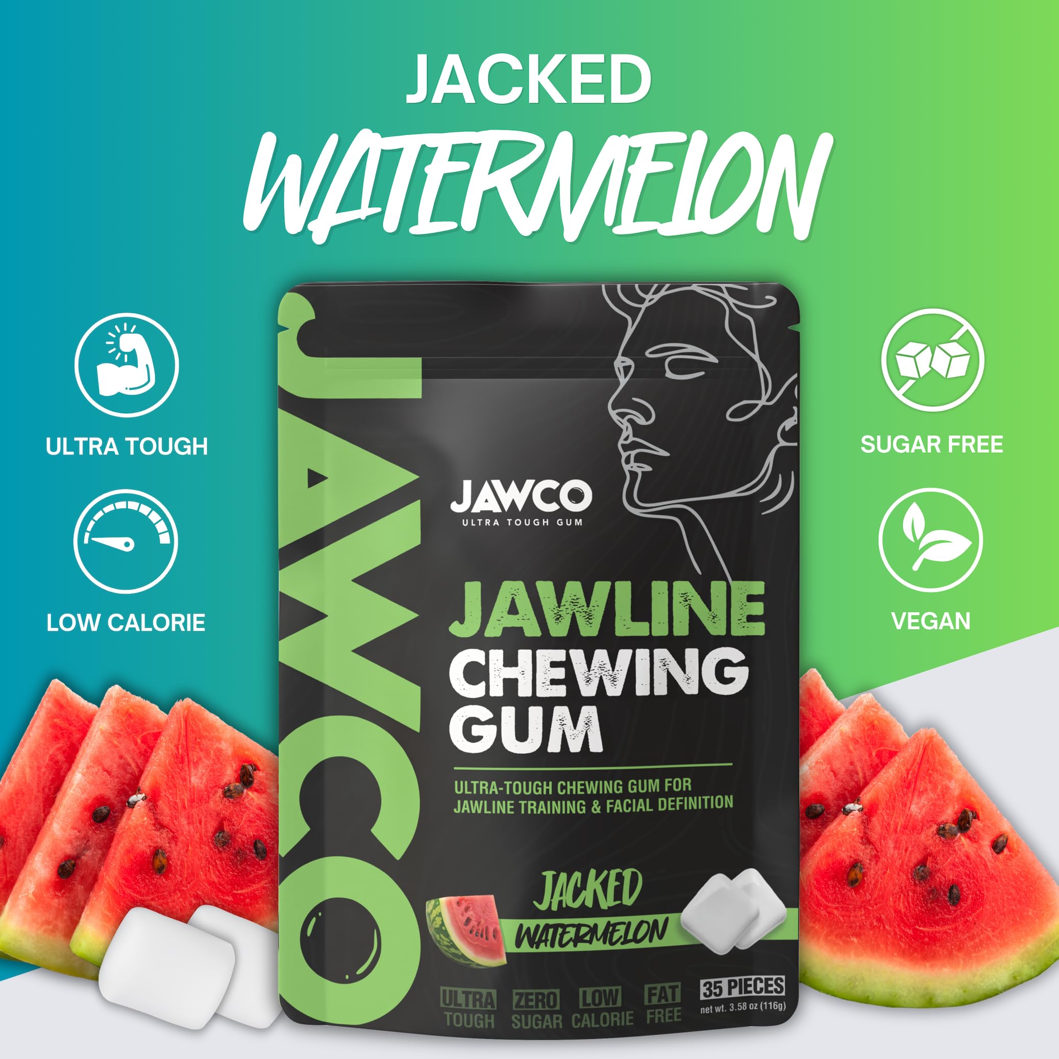JAWCO close-up of gum texture highlighting high resistance training