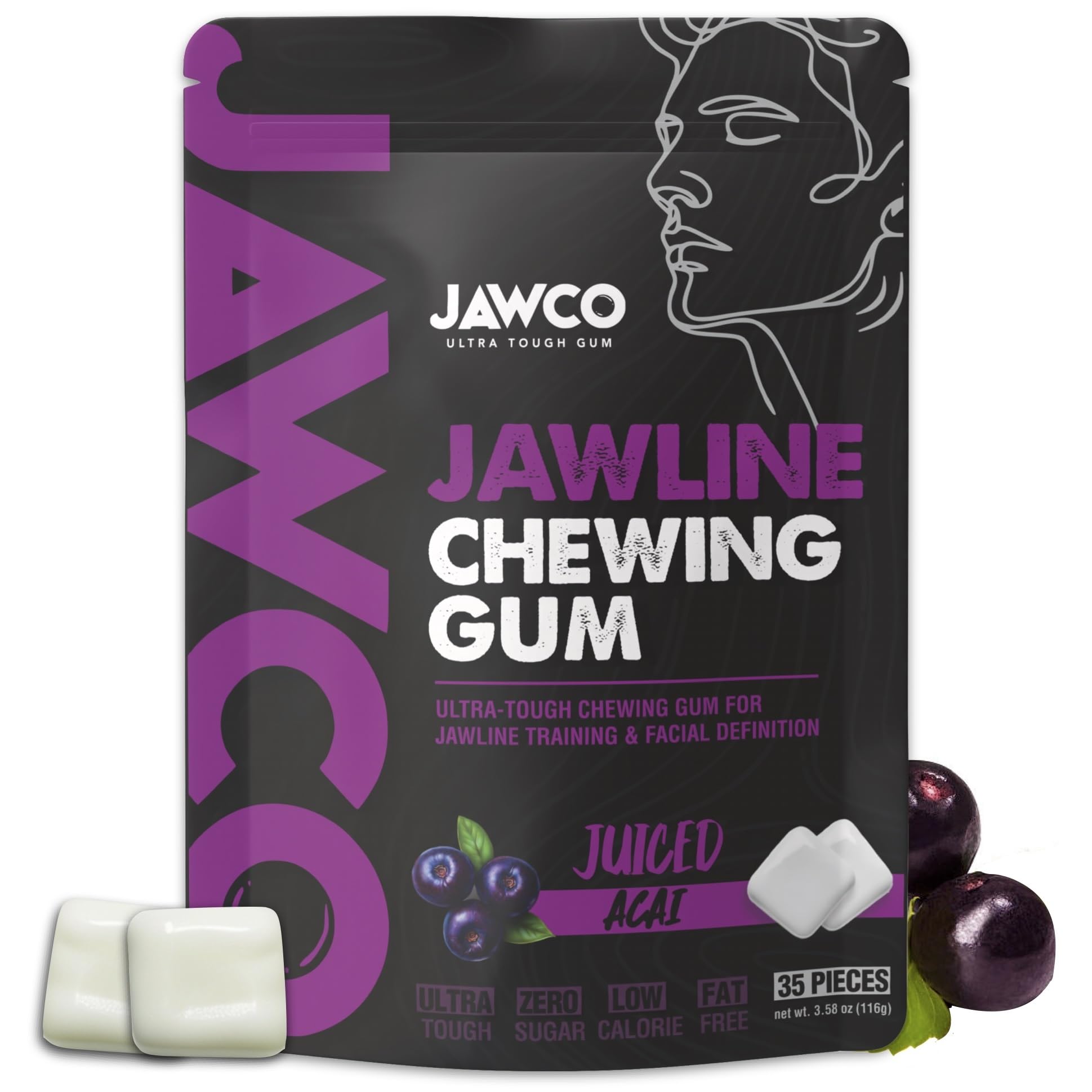 JAWCO front packaging Juiced Acai showing bold branding and benefits