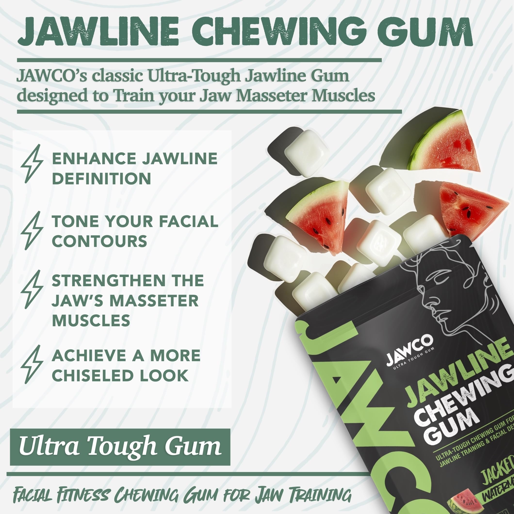 JAWCO styled profile showing jawline definition benefit after use