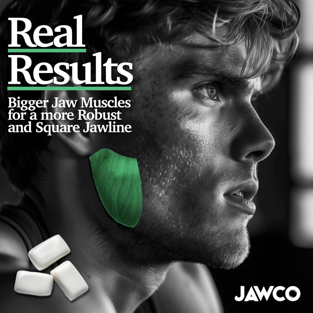 JAWCO mint gum next to mint leaves highlighting refreshing flavor