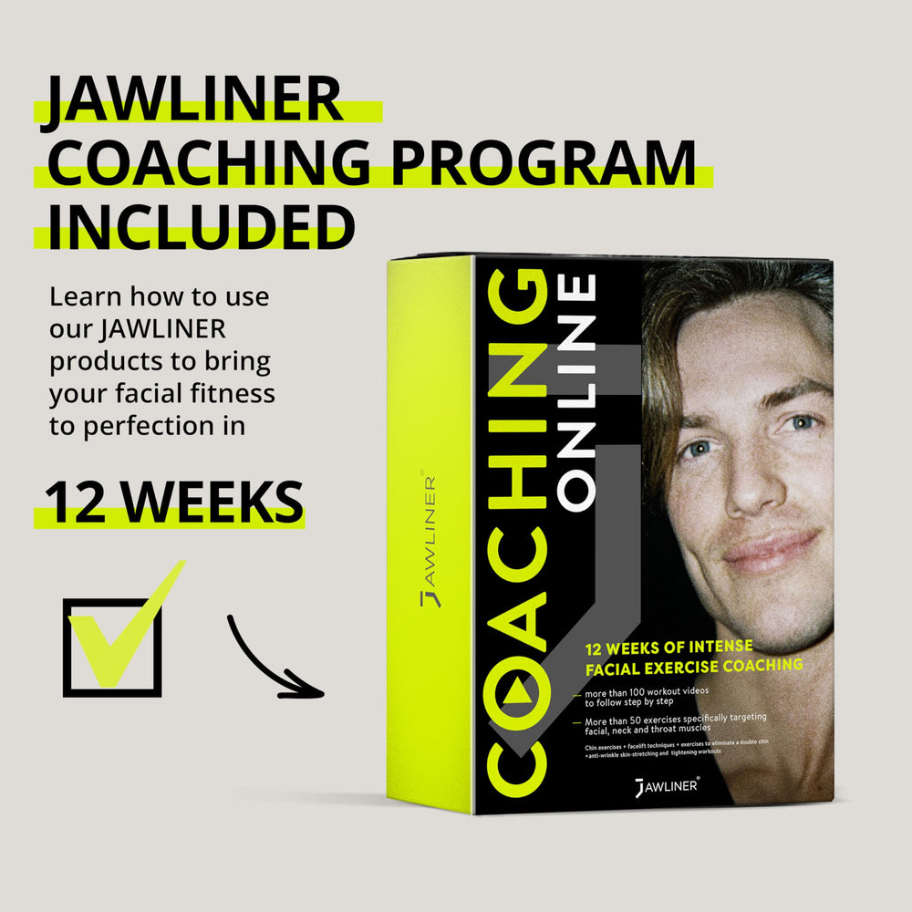 Side profile illustration suggesting Jawliner helps define jawline appearance