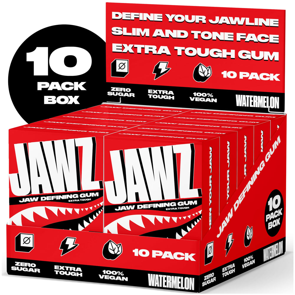 JAWZ GUM front packaging watermelon showing pack design and quantity benefits