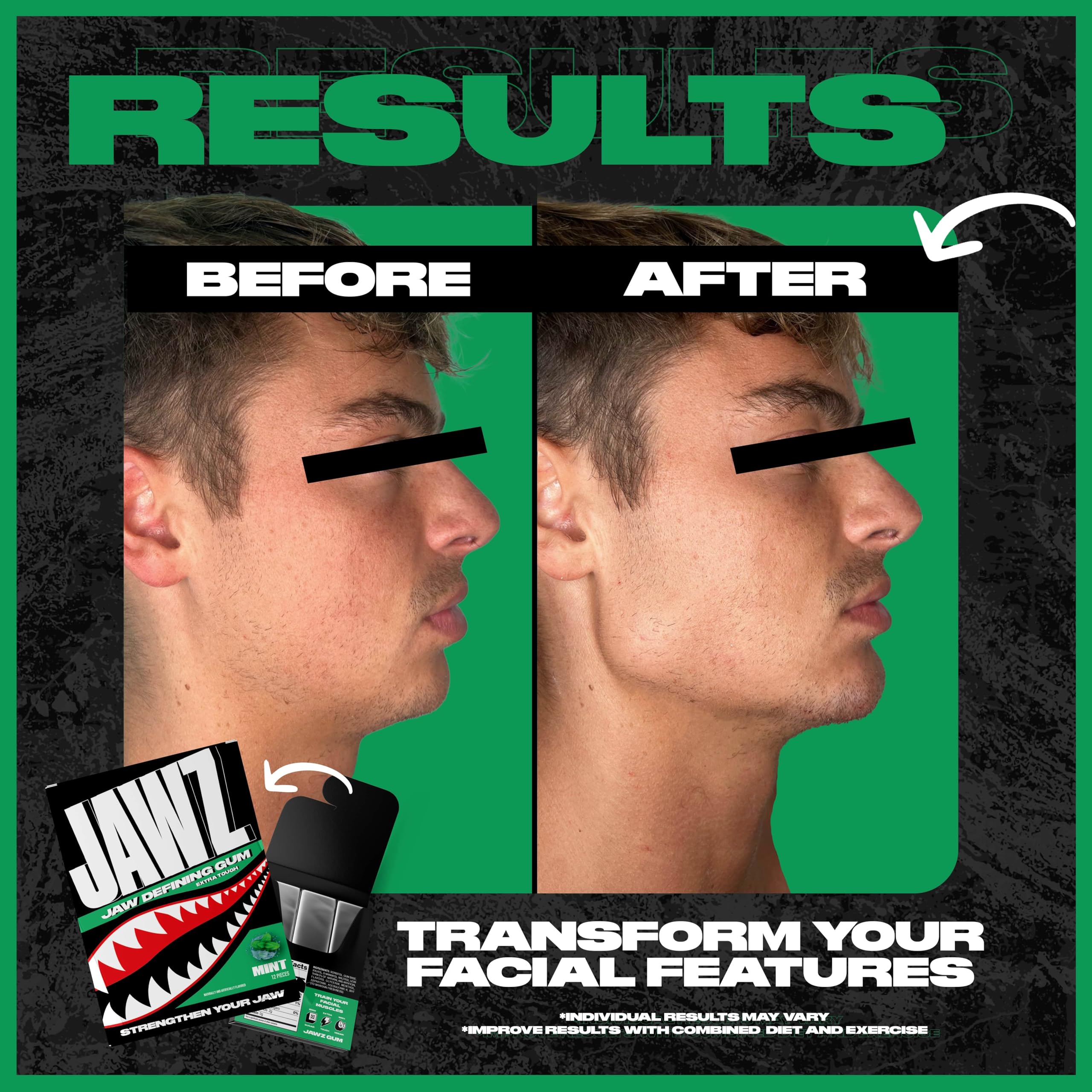 Open Jawz Gum pack with multiple pieces illustrating daily chewing supply