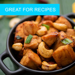 Jaybee's close-up of roasted cashew texture, highlights crunch and flavor