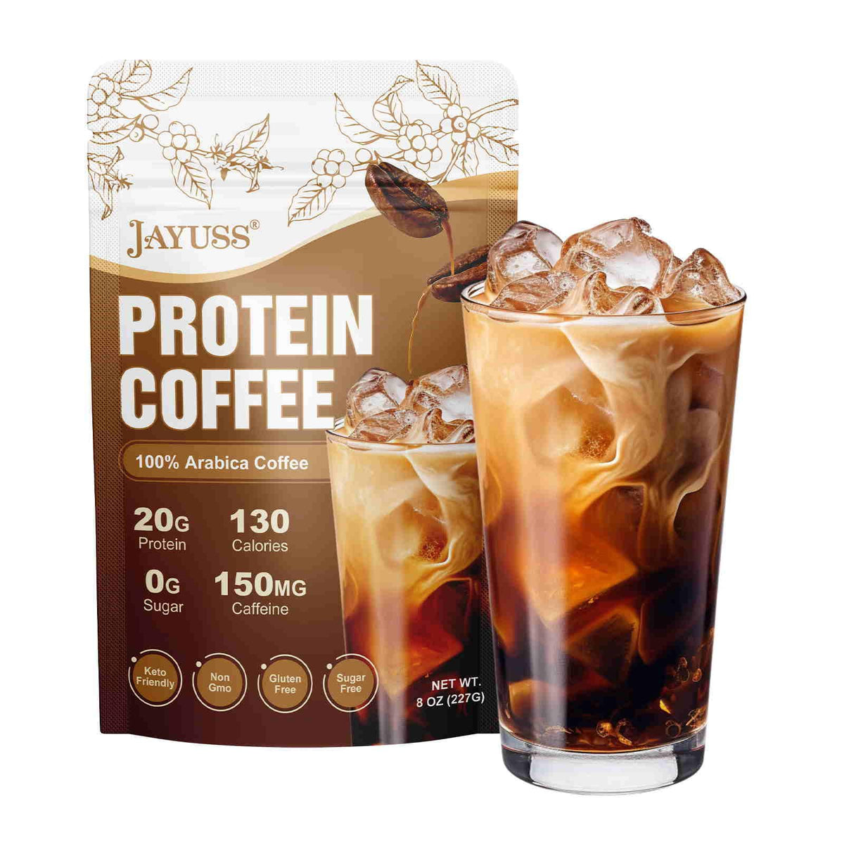 JAYUSS front packaging 8oz showing product identity and benefits