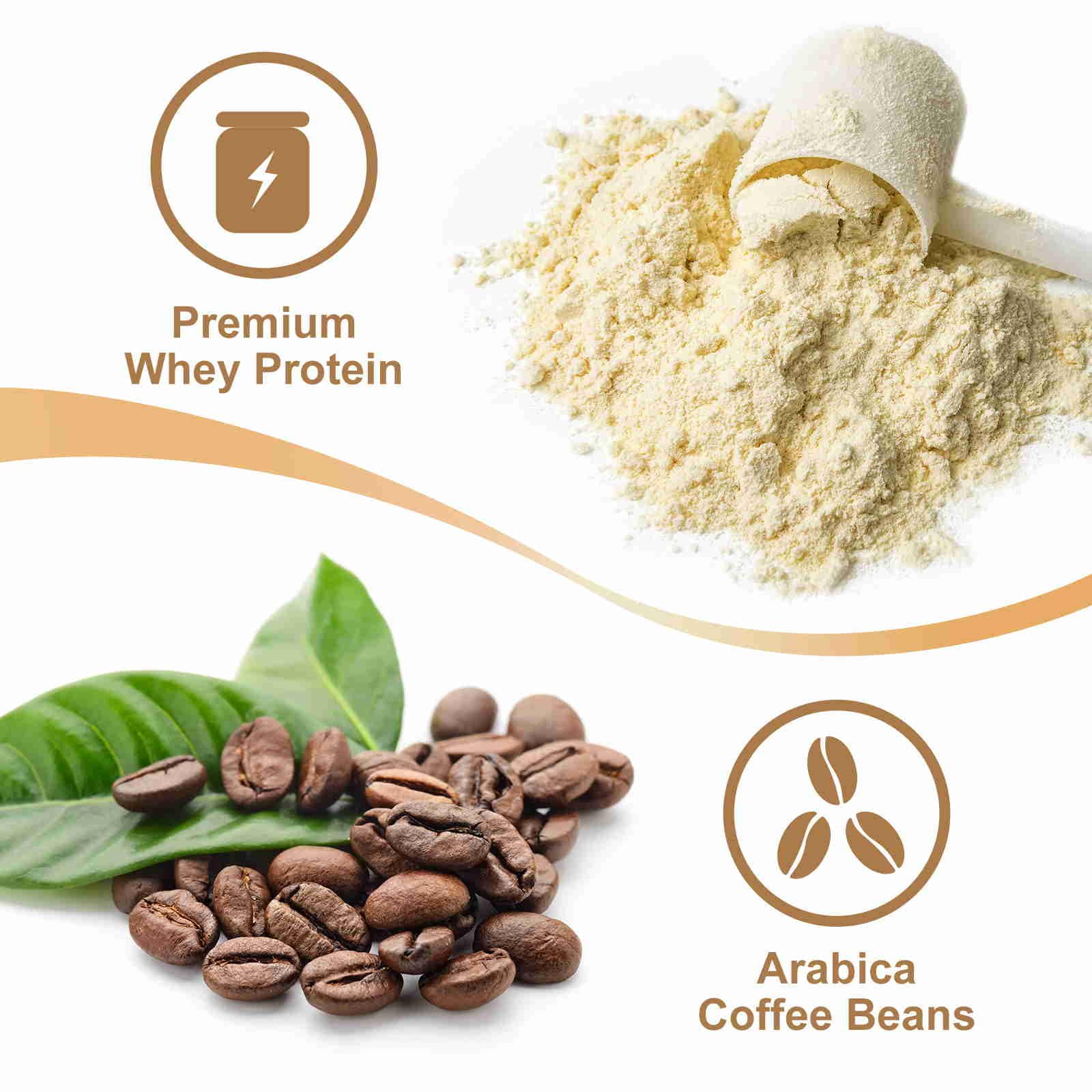 JAYUSS prepared iced protein coffee in glass demonstrating refreshing energy