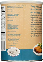 Jeff Nathan Creations in-use shot breading chicken with panko to illustrate crisp, gluten-free frying results