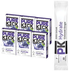JEL SERT front packaging showing Pure Kick Concord Grape and convenience