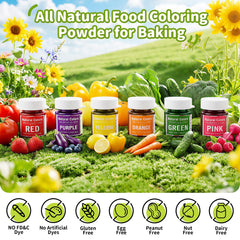 Jelife open jars showing individual natural color powders for easy dispensing