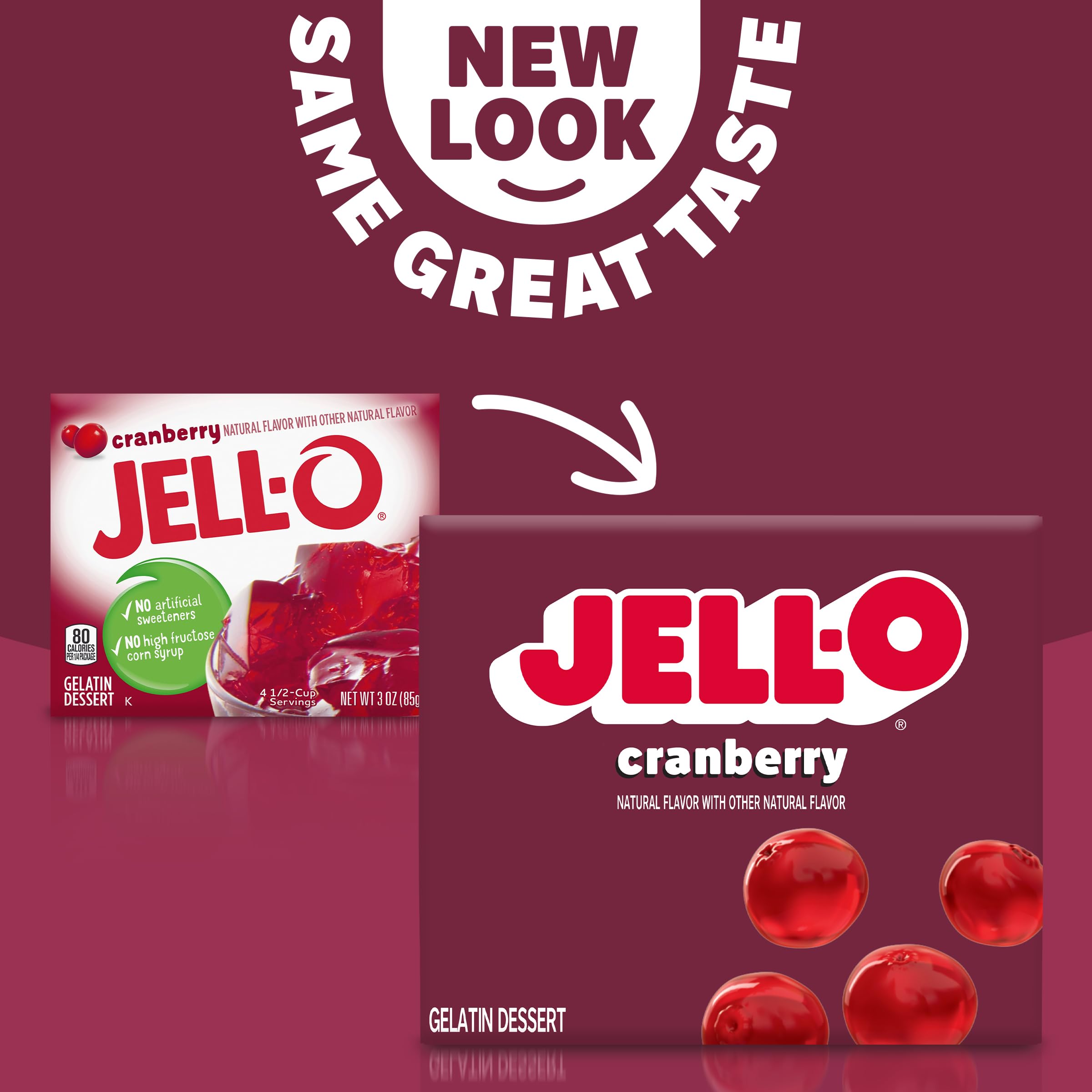 Jell-O cranberry gelatin layered in a parfait for colorful party presentation
