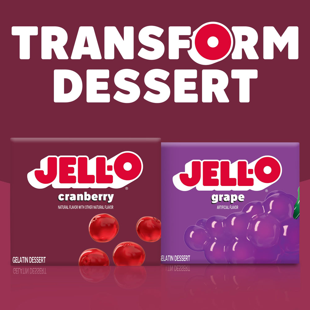 Jell-O gelatin used on a poke cake, demonstrating versatile dessert use