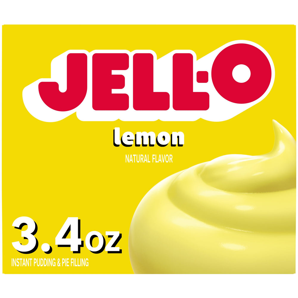 Jell-O lemon front packaging showing 24-count box and brand appeal