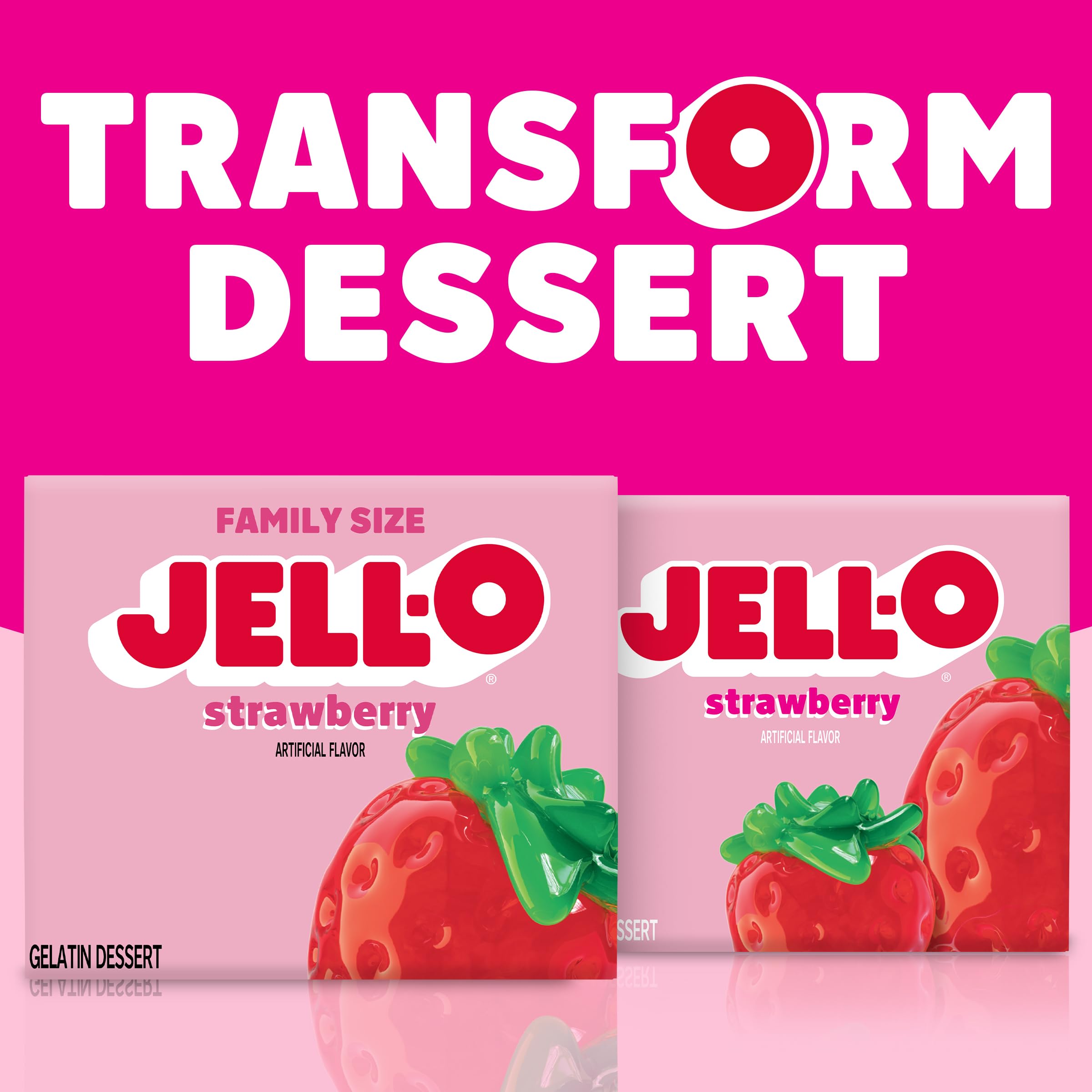 Jell-O box beside a spoon for scale, Jell-O shows individual box size for portion control