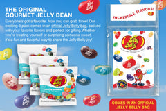Jelly Belly bean texture close-up showing smooth shell and chewy interior for consistent bite