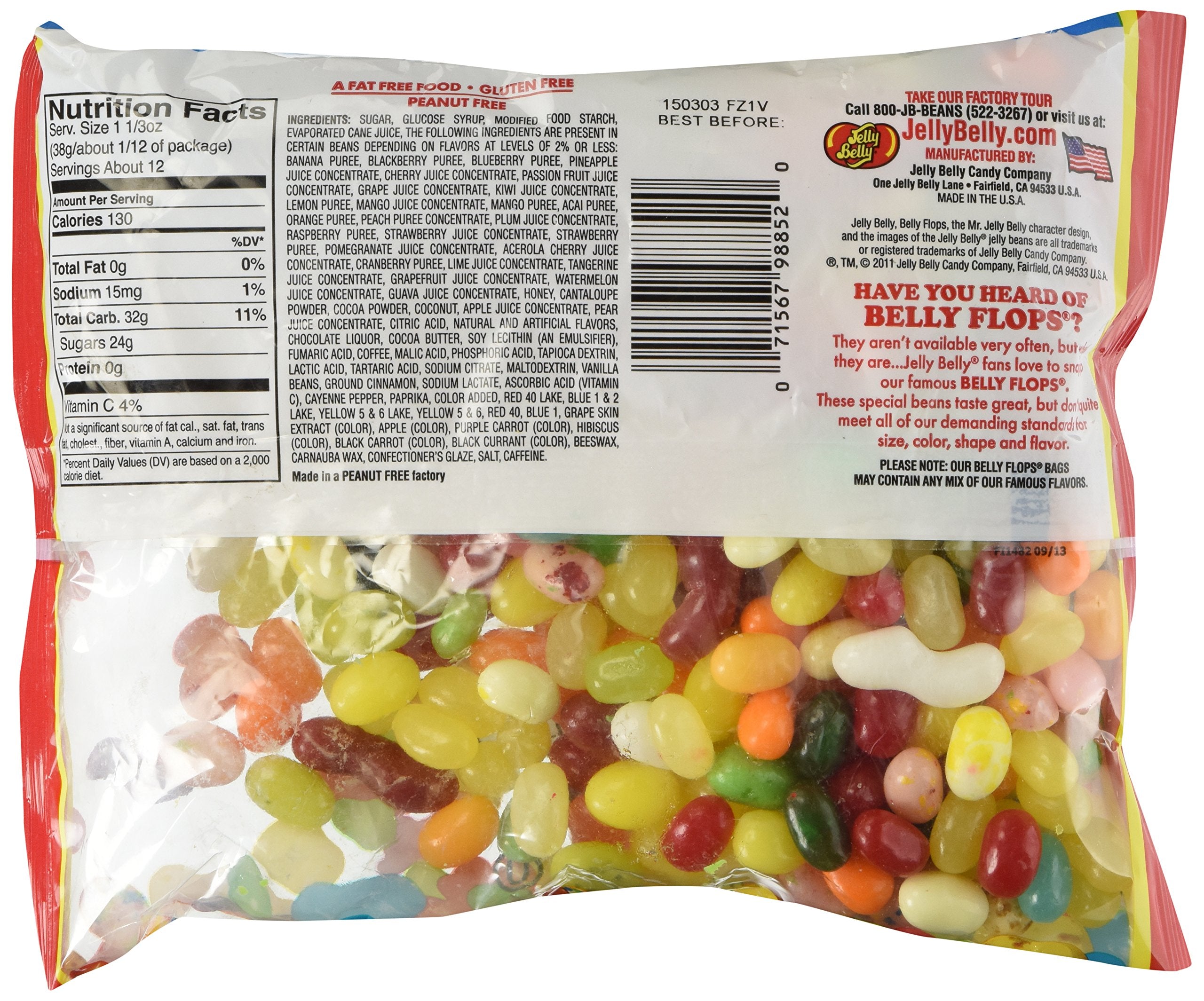 Jelly Belly close-up of irregular bean shapes highlighting bold flavors