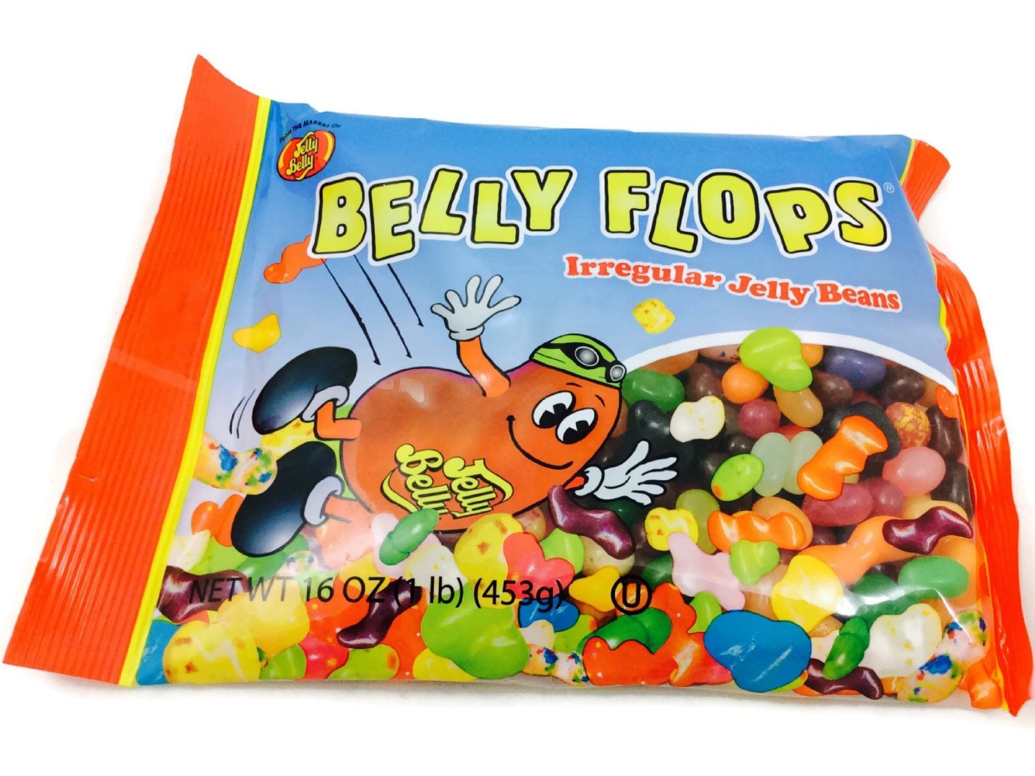 Jelly Belly front packaging shows three 16oz bags, ideal for parties