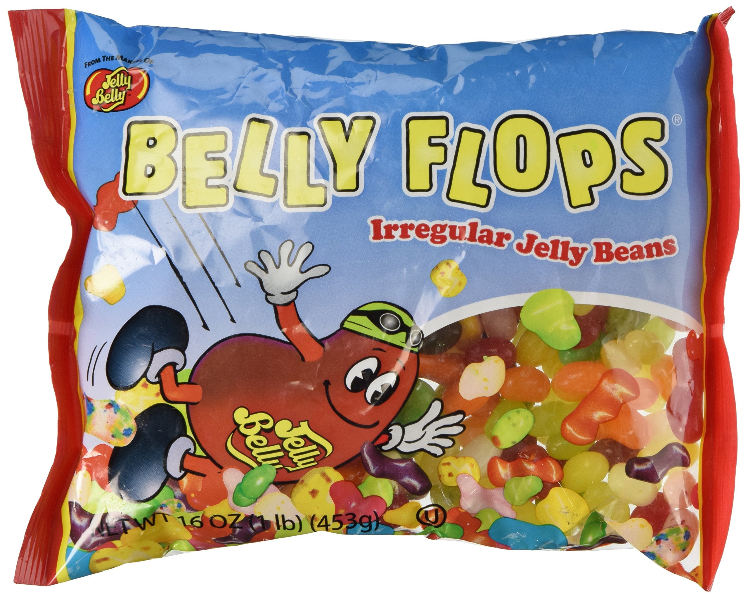 Jelly Belly front packaging view showing 1 lb bag and value assortment
