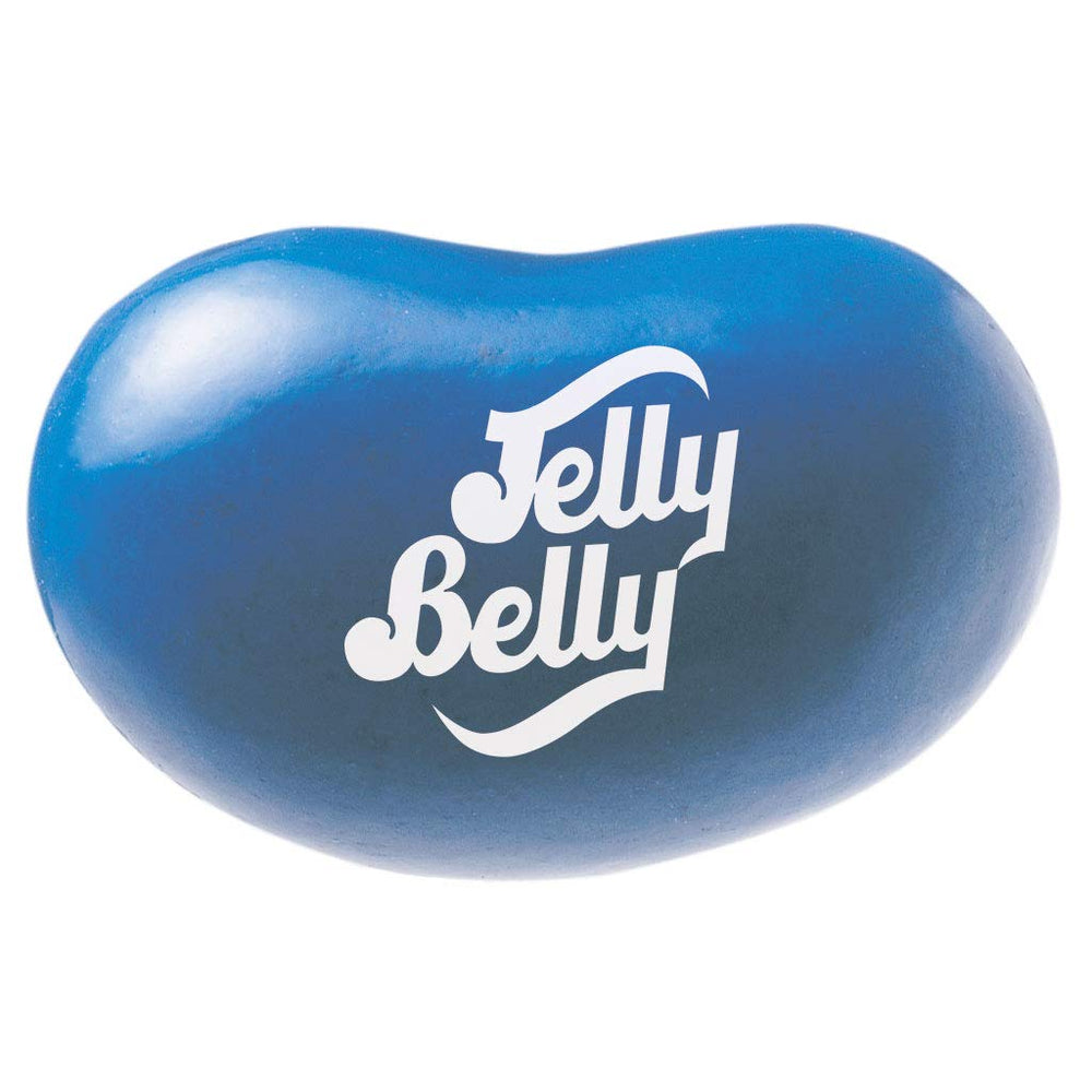 Jelly Belly close-up of blueberry jelly bean texture highlighting real-juice flavor